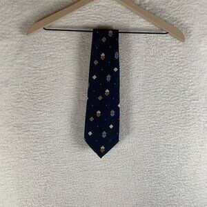 Christian Dior‎ Cravates Necktie Mens Navy Pattern Classic Formal Business 9717